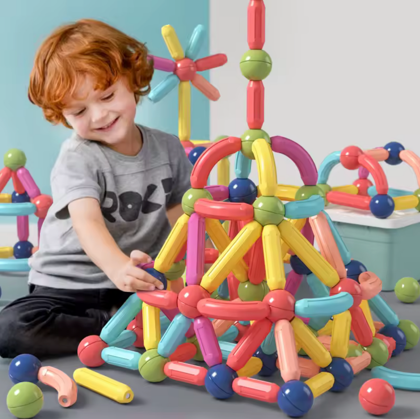 Juego de bloques magnéticos Kidsy® 42pcs