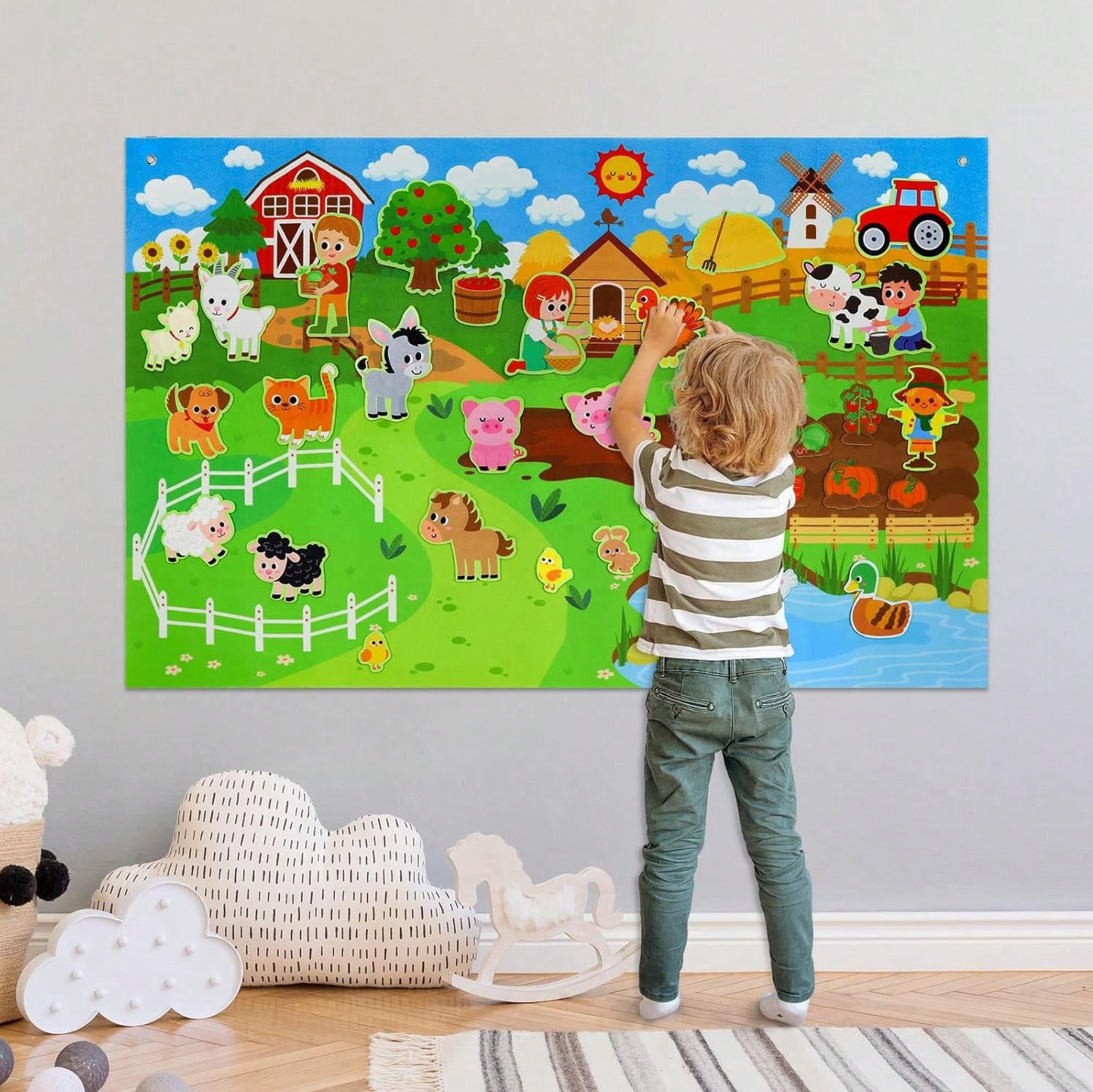 Tablero de fieltro de la granja Kidsy® XL