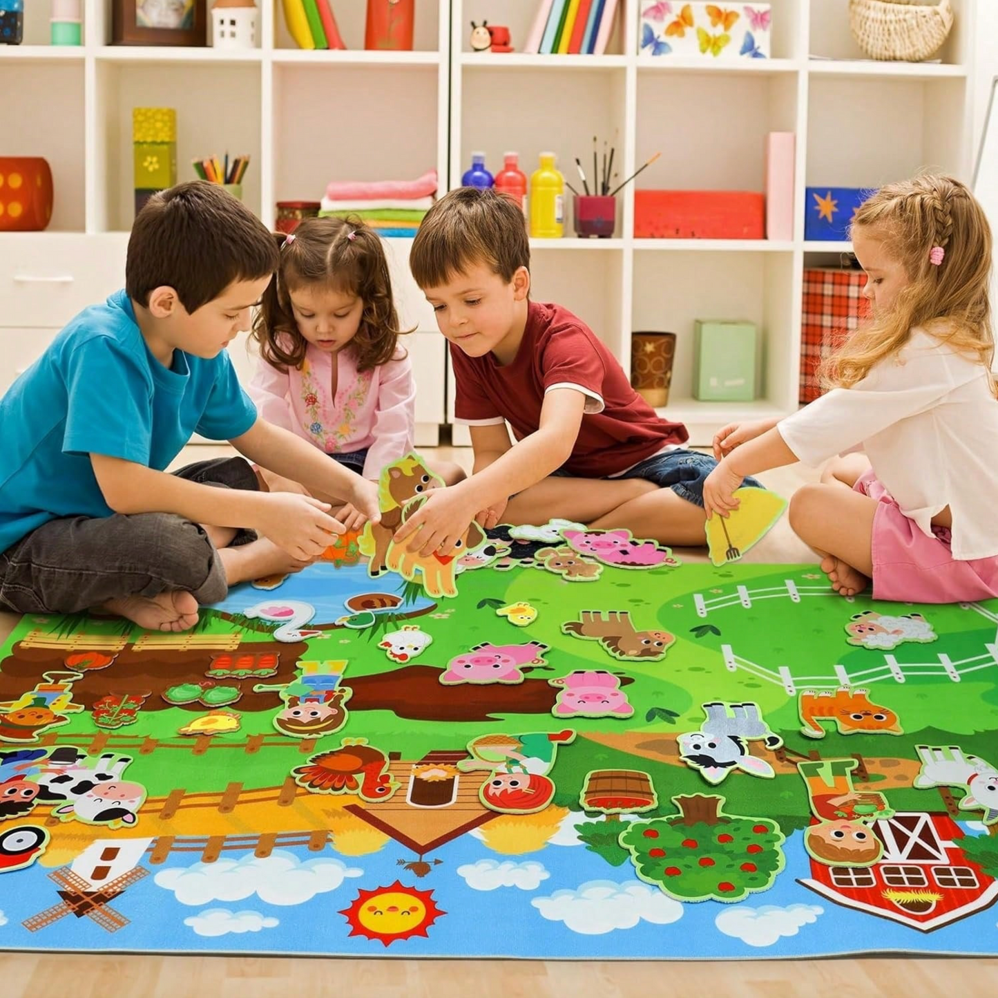 Tablero de fieltro de la granja Kidsy® XL