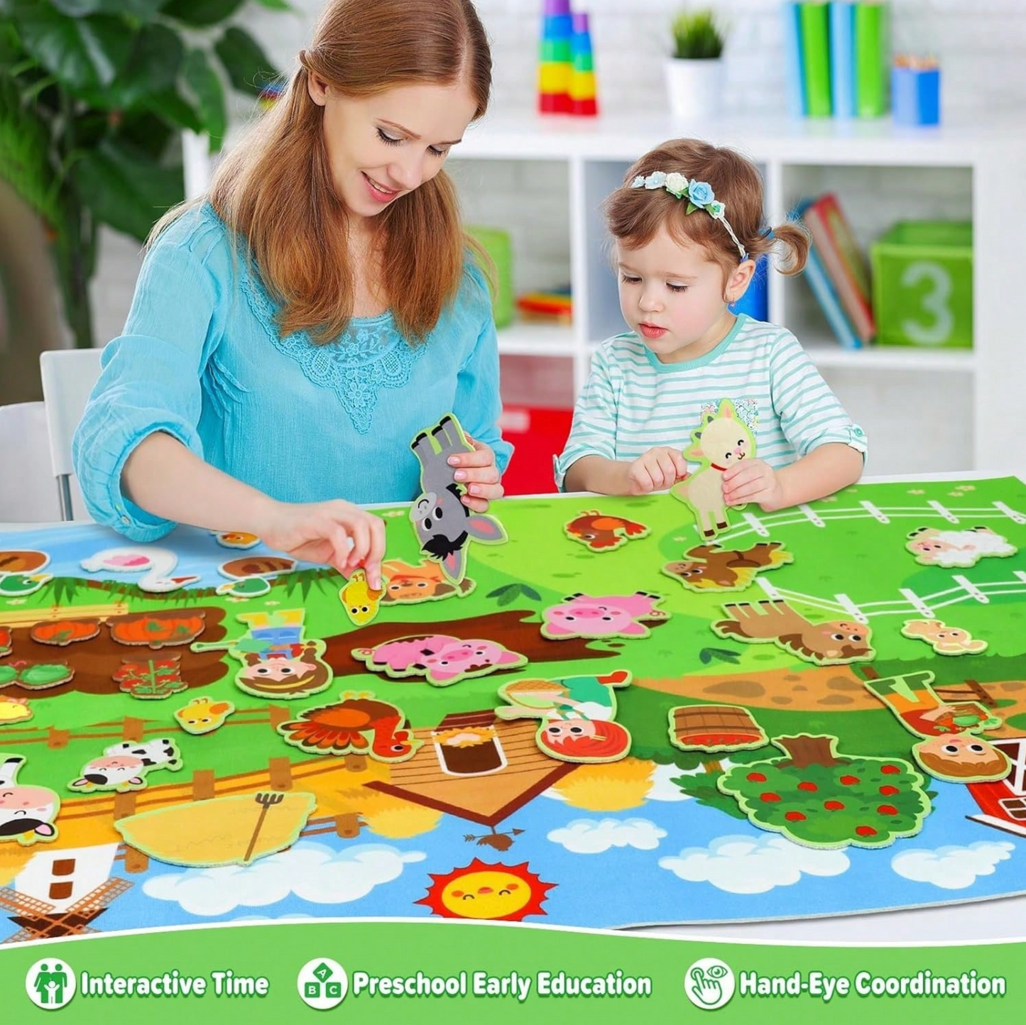 Tablero de fieltro de la granja Kidsy® XL