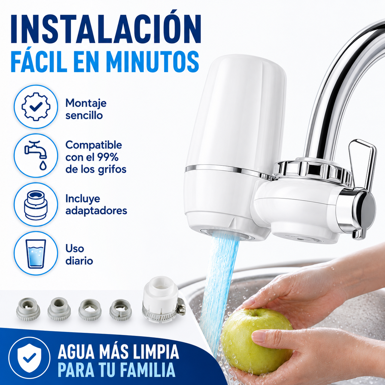 Filtro de agua para grifo Waterjet® reutilizable
