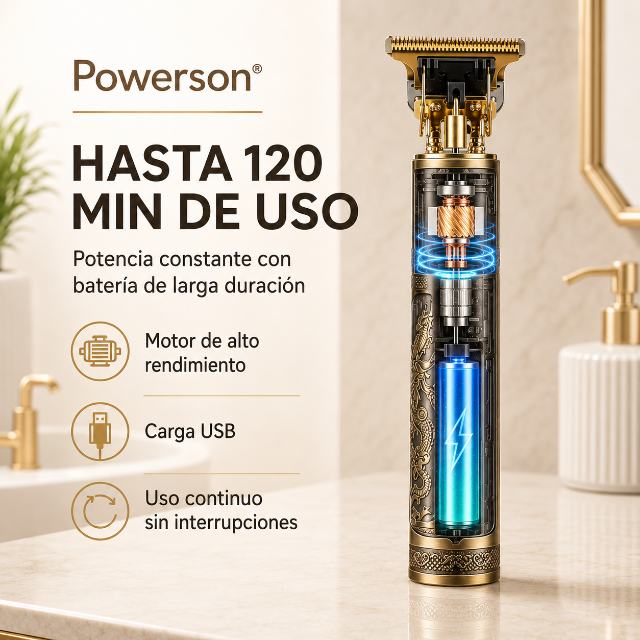 Maquina profesional cortapelo Powerson®