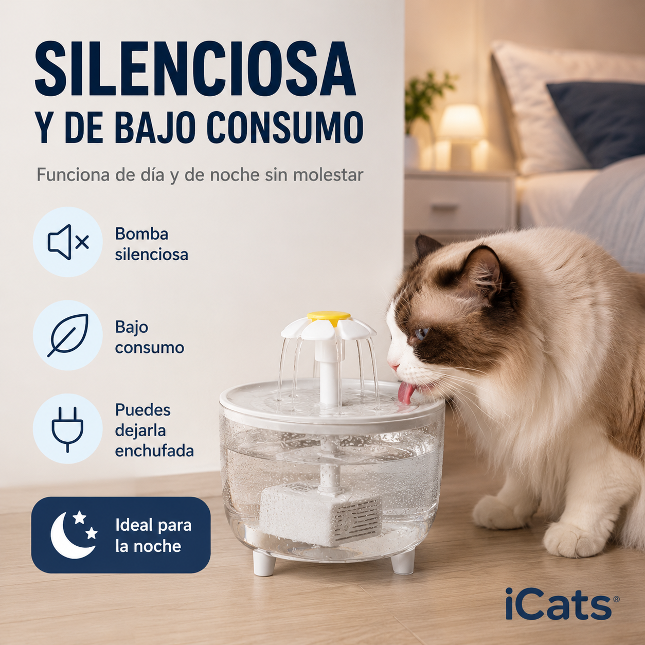 Fuente Bebedero para gatos iCats®