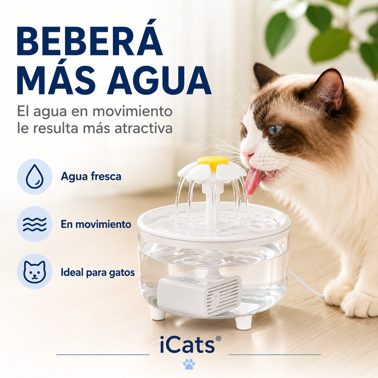 Fuente Bebedero para gatos iCats®